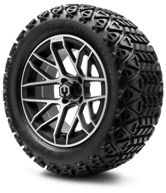 MODZ® 14" Matrix Machined Black Wheels & Off-Road Tires Combo